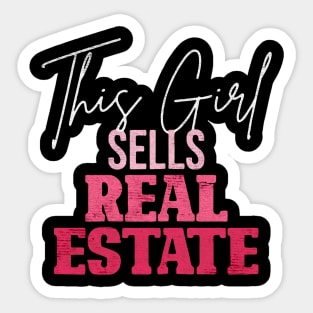 This Girl Sells Real Estate Sticker